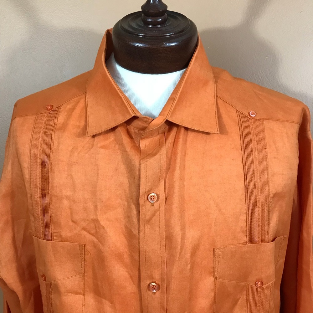 Mojito Guayabera Mexican Wedding Shirt Linen 4XL